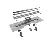 Easy Drain Compact TAF caniveau de douche plaque simple 80cm 30mm avec grille design Zero inox edcomtaf800-30