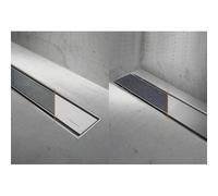 Easy Drain Compact TAF caniveau simple plaque 100cm 30mm avec grille design Zero inox edcomtaf1000-30
