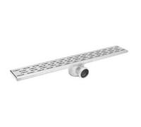 Easy Drain Fixt caniveau de douche plaque simple avec siphon 9,8x90cm sortie latérale 50mm inox EDFT90050