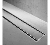 Easy Drain Modulo TAF low caniveau de douche - 120x6.7cm - avec bride de sol - Siphon: 50mm - inox brossé edm1taflt600-50