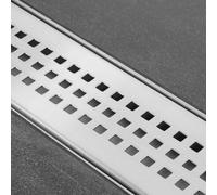 Easy drain Multi caillebotis simple carre 7 90cm acier inoxydable edcar900m