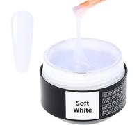 Easy Fluid Gel Construction Ongle Uv - Soft White - Idéal Pour French Manucure - Nail Extension Gel Et Modelage - Nail Art Ongles - Cache Les Défauts Des Ongles - Builder Gel - 15ml