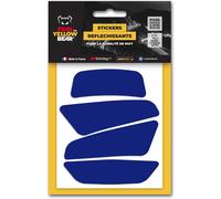 Easy Four Colour Kit Of 4 Repositionable Retro Reflective Stickers For Motorcycle Helmets, 3mtm Technology (Blue)