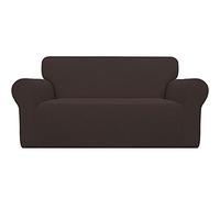 Easy-Going Housse de canapé Extensible surdimensionnée 1 pièce pour canapé - Doux avec élastique en Bas pour Enfants - Tissu Jacquard Polyester élasthanne, Petits Carreaux Chocolat
