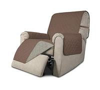 Easy-Going Housse de canapé réversible résistante à l'eau avec Sangles élastiques - pour Animaux de Compagnie, Enfants, Chiens, Chats (Fauteuil inclinable de 45,7 à 50,8 cm, Marron/Beige)