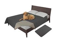 Easy-Going Housse de lit pour chien 100 % étanche - Antidérapante - Lavable et réutilisable - Pour incontinence - Pour animaux de compagnie, enfants, chiens et chats - Gris foncé