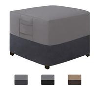 Easy-Going Housse de Pouf d'extérieur imperméable et Robuste avec poignées rembourrées (63,5 x 63,5 x 43,2 cm, Gris/Gris foncé)
