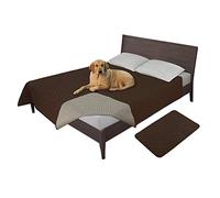 Easy-Going Housse de protection 100 % étanche pour lit de chien - Housse de canapé - Antidérapante - Lavable - Réutilisable - Pour incontinence - Pour animaux de compagnie - 300 x 200 cm - Café