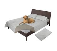 Easy-Going Housse de protection 100 % étanche pour lit de chien - Housse de protection pour canapé - Antidérapante - Lavable - Réutilisable - Pour incontinence - Pour animaux de compagnie - Enfants - Chien - Chat (300 x 200 cm, gris clair)