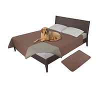 Easy-Going Housse de protection 100 % imperméable pour lit de chien - Antidérapante, lavable et réutilisable - Pour animaux de compagnie, enfants, chiens, chats (172,7 x 208,3 cm, marron)