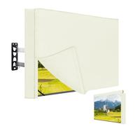 Easy-Going Housse d'extérieur avec rabat avant plat pour télévision à écran plat de 40 à 43", imperméable et résistante aux intempéries, beige