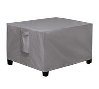 Easy-Going Housse rectangulaire imperméable pour ottomane de terrasse, résistante à la décoloration, durable avec coutures scellées (101,6 x 76,2 x 43,2 cm, gris)