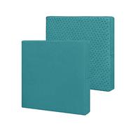 Easy-Going Lot de 2 Housses de Coussin de Rechange imperméables et antidérapantes avec Fermeture éclair pour Patio - Bleu Sarcelle - 55,9 x 55,9 x 10,2 cm