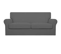 Easy-Going Lot de 3 Housses surdimensionnées en Polaire Extensible Douce pour Animaux de Compagnie - Housse de canapé Lavable pour canapé à 2 Coussins séparés - Protection élastique de Meubles pour