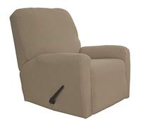 Easy-Going Lot de 4 Housses de canapé Extensibles pour canapé inclinable avec élastique en Bas pour Enfants, Tissu Jacquard élasthanne, Petits Carreaux (inclinable, Naturel)