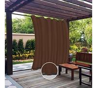 Easy-Going Rideaux d'extérieur imperméables, Coupe-Vent et résistants aux intempéries pour terrasse, cabane, Porche, pergola et tonnelle - Œillets sur Le Dessus et languettes - 1 Panneau, 279,4 x