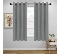 Easy-Going Rideaux occultants pour Chambre à Coucher, Rideaux occultants à Isolation Thermique avec œillets et réduction du Bruit, Rideaux occultants pour Salon, 2 Panneaux (132,1 x 160 cm, Gris