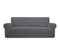 Easy-Going Stretch Sofa Slipcover 1-Piece Sofa Cover Furniture Protector Couch Soft with Elastic Bottom for Kids, Polyester Spandex Jacquard Fabric Small Checks (Sofa, Gray)