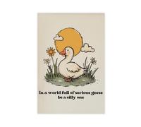 Easy Goose Poster sur toile pour décoration murale de salon, chambre à coucher 50 x 75 cm