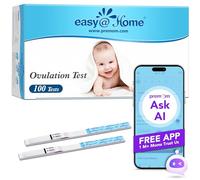 Easy@Home 100 Tests d'Ovulation en Bandelettes Soutenu par l’Application d’Ovulation Premom avec APP Française (100LH)