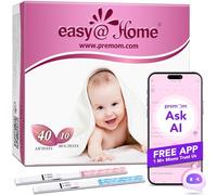 Easy@Home 40 Tests d'Ovulation 10 Tests de Grossesse - Soutenu par l’Application d’Ovulation Premom APP Française