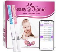 Easy@Home 50 Tests d'Ovulation 20 Tests de Grossesse - Soutenu par l’Application d’Ovulation Premom avec APP Française
