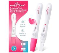 Easy@Home Bâtonnets de test de grossesse avec indicateur de résultat clair (boîte de 3)