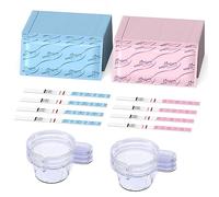 Easy@Home Kit de bandelettes de test d'ovulation et de grossesse - 25 tests d'ovulation, 10 tests de grossesse et 35 grands gobelets d'urine - Développé avec l'application d'ovulation Premom 25L +