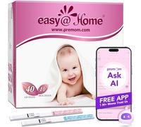 Easy@Home Tests d'Ovulation Tests de Grossesse - Soutenu par l’Application d’Ovulation Premom APP Française (40LH+10HCG)