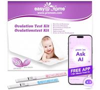 Easy@Home Tests d'Ovulation Tests de Grossesse - Soutenu par l’Application d’Ovulation Premom APP Française (20LH+5HCG)