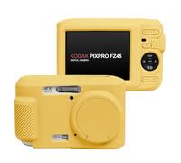 Easy Hood Étui de protection pour appareil photo Kodak PIXPRO FZ45, en silicone souple avec cache d'objectif amovible, léger, résistant aux rayures, jaune