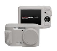 Easy Hood Étui de protection pour appareil photo Kodak PIXPRO FZ45, en silicone souple, avec cache d'objectif amovible, léger, résistant aux rayures, gris