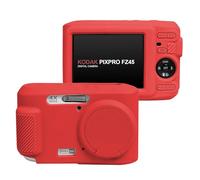 Easy Hood Étui de protection pour appareil photo Kodak PIXPRO FZ45, en silicone souple avec cache d'objectif amovible, léger, résistant aux rayures, rouge