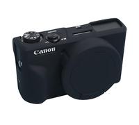 Easy Hood Etui en Silicone pour PowerShot G7 X III Housse en silicone pour appareil photo numérique Canon Mark III pour compacts Housse pour appareil photo Canon avec capuchon d'objectif amovible,Noir