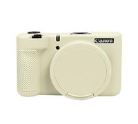 Easy Hood Étui V1 en silicone avec protection d'objectif amovible, protection souple et légère pour appareil photo numérique Canon PowerShot V1, beige