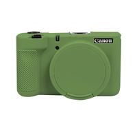 EASY HOOD Étui V1 en silicone avec protection d'objectif amovible, protection souple et légère pour appareil photo numérique Canon PowerShot V1 - Vert
