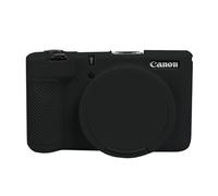 EASY HOOD Étui V1 en silicone avec protection d'objectif amovible, protection souple et légère pour appareil photo numérique Canon PowerShot V1 - Noir