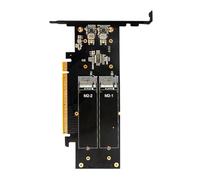 Easy Installs Carte d'extension PCIe 5.0 NVMe 4 emplacements RAID 0/1/5 et échange de disques durs sans outil pour des configurations rapides Adaptateur NVMe d'entreprise