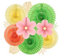 Easy Joy Femme Fille Anniversaire Décoration,Eventail en papier décoratif Décoration d'anniversaire,Convient Pour la Décoration de Table de Fête de Thé d'anniversaire de Mariage Baby Shower-12 Pièces