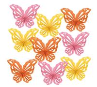 EASY JOY Lot de 9 éventails papillon - Décoration orange et rose - Fleurs en papier à suspendre - Décoration de fête pour mariage, anniversaire, mariage, jardin, thèmes - Décoration de table
