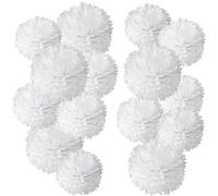 EASY JOY Pompon Papier de Soie Blanc Pompom Fleur Decoration Mariage Boule Suspendu pour Noël,Anniversaire,Chambre,Maison,Fete,Baptême,Baby Shower- 15pcs (5pcs 15/20/25cm)
