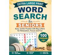 Easy Jumbo Word Search for Seniors: 100 Easy Puzzles with Big Letters for Relaxation, Focus and Fun