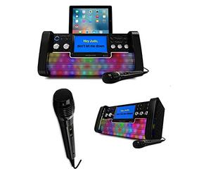 Easy Karaoke EKS780-BT Machine de karaoké Bluetooth CD+CDG avec Haut-Parleur, 1 Microphone, lumières Disco LED et écran TFT Couleur 7"