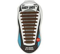 Easy Lace Flat Lacets en silicone cardés, unisexe - Marron - marron, Taille unique