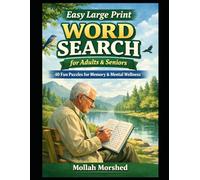 Easy Large Print Word Search for Adults & Seniors: 40 Fun Puzzles for Memory & Mental Wellness
