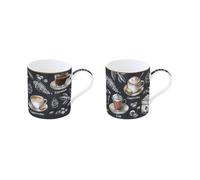 Easy Life COFFRET 2 MUGS 35CL EN PORCELAINE BARISTA