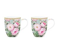 Easy Life - Coffret 2 Mugs en Porcelaine Fine 35 CL Roses in Bloom - EASYLIFE