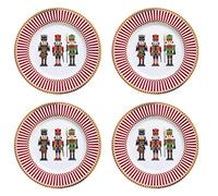 Easy Life - Coffret 4 assiettes d19cm en porcelaine nutcracker