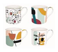 EASY LIFE Coffret 4 mugs 30 cl - Modernism - Coffee Mania
