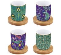 EASY LIFE Coffret 4 tasses à café 11 cl - Imperial Peacock